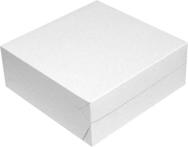 Krabica tortová, 28 x 28 x 10 cm, biela