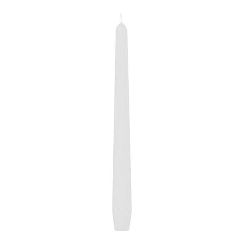 Sviečka kónická 245 mm, 10 ks, biela