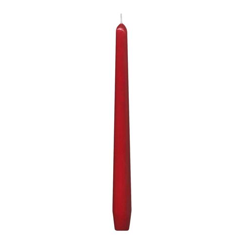 Sviečka kónická 245 mm, 10 ks, červená