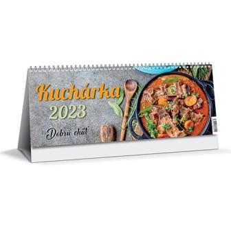 Kalendár stolový Kuchárka - Dobrú chuť  (30x12 cm)