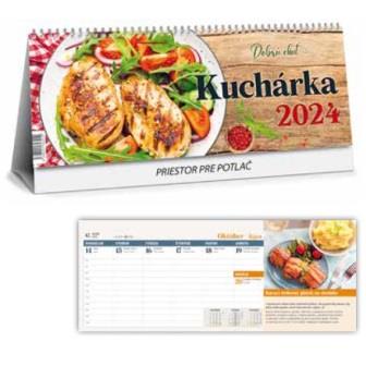 Kalendár stolový Kuchárka - Dobrú chuť  (30x12 cm)
