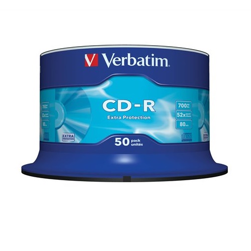 CD-R 700 MB, Verbatim 52x Data life, 50ks, box