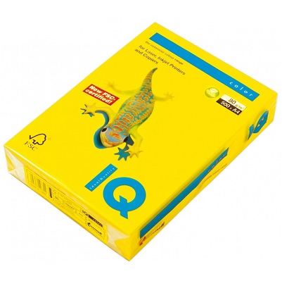 Kancelársky papier A4, IQ color intenzívne žltý, 80g/m2