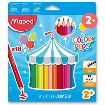 Pastelky MAPED, Color Peps JUMBO, 18 ks.