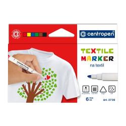 Popisova Centropen 2739 TEXTIL, sada 6 ks