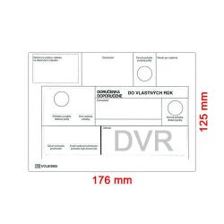 Oblka samolepiaca, B6, DVR, 1000 ks, biela