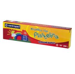 Plastelina 200 g., Centropen, 10 farieb