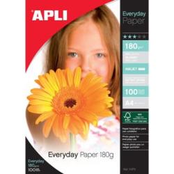 Fotopapier A4, APLI leskl pre atrament, 180g/m2, 100 listov