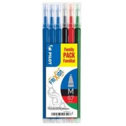 Pero - npl pre PILOT Frixion 0,7, Family (3 modr, 1erven, 1zelen, 1ierne)