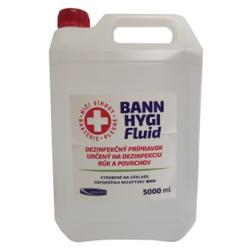 Roztok hygienický s alkoholom BANN, 5 l. (na ruky a plochy)